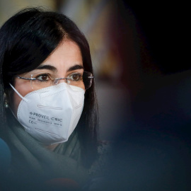 La ministra de Sanidad, Carolina Darias, este martes en Bruselas.