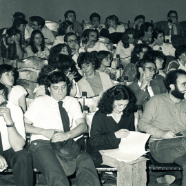 Reunión de abogados durante el franquismo.