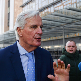 El negociador de la Unión Europea para el brexit, Michel Barnier, tras la reunión de este viernes. / Reuters