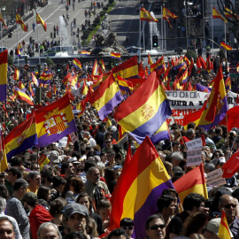 Manifestación a favor de la República en la plaza de Cibeles de Madrid. EFE/Archivo