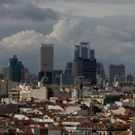 Vista aérea de Madrid, con el distrito financiero al fondo. / REUTERS - SERGIO PÉREZ