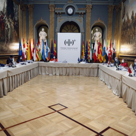 Vista general de la primera reunión presencial del Consejo Interterritorial de Salud en 16 meses, celebrada este miércoles en el Senado.