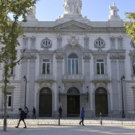 La fachada del Tribunal Supremo, a 15 de octubre de 2021, en Madrid (España).