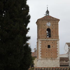 Vista de la torre del Reloj en Chinchón, a 26 de febrero de 2022, en Madrid (España)-24/3/22