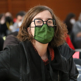 La diputada de la CUP, Eulàlia Reguant, a l'Assemblea Nacional de la formació.