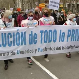 Marcha por la Sanidad Pública en Madrid