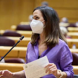 La ministra de Derechos Sociales, Ione Belarra, interviene en una Sesión de Control en el Senado, a 21 de diciembre de 2021.