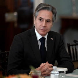 01/04/2022 El secretario de Estado de EEUU, Antony Blinken, durante su reunión con el primer ministro jamaicano Andrew Holness el pasado 1 de abril