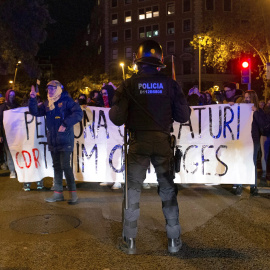 Nueva protesta de los CDR este jueves en Barcelona, tras convocar a través de las redes sociales a bloquear distintos puntos de la Ciudad Condal. - EFE