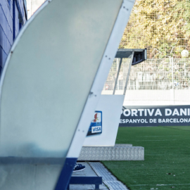 La capitana del RCD Espanyol, después de que se cancelase el partido contra el Granadilla de Tenerife. EFE/Joan Fontcuberta.