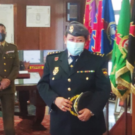 22/3/22-La comisaria provincial de Pontevedra, María Estíbaliz Palma Varona, en su nombramiento como Dama Azor del Ejército de Tierra Español (6 de octubre de 2020).