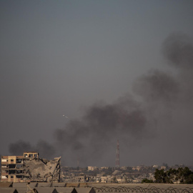 La ciudad palestina de Jan Yunis este jueves, tras los ataques del Ejército israelí.