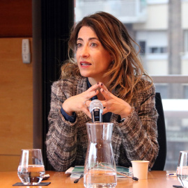 L'alcaldessa de Gavà, Raquel Sànchez, en roda de premsa el 4 de març de 2020.