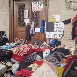 La Iglesia en la que están durmiendo las personas en huelga de hambre.