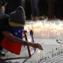 Una vigilia de la oposición antichavista que pide liberar a los detenidos durante las protestas poselectorales, en Caracas, a 8 de agosto de 2024.