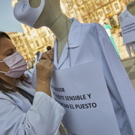 Imagen de archivo de una concentración de médicos en Madrid