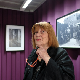 Imagen de archivo tomada el 16 de septiembre de 2016 de la fotógrafa italiana Letizia Battaglia durante una exposición de su trabajo en Toulouse, Francia.