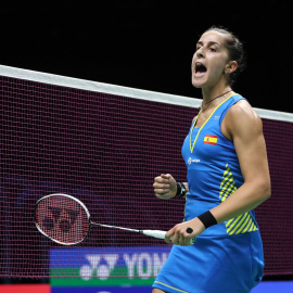 La española Carolina Marín conquista su tercer título mundial./EFE