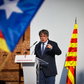 L'expresident Carles Puigdemont en la seva reaparició a Catalunya