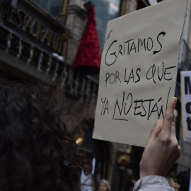 Una de las cientos de pancartas que sostenían las feministas - Arancha Ríos