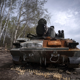Tanque ruso destruido