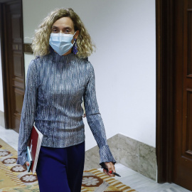 La presidenta del Congreso, Meritxell Batet a su llegada a la reunión de la Junta de Portavoces, este martes en la Cámara Baja.