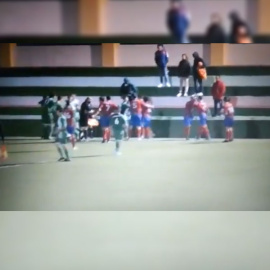 06/12/2019 - Momento en el que aficionados insultan y amenazan a una linier en el partido Chilegua-Jandía. / CAPTURA TWITTER