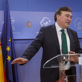 El diputado de Teruel Existe Tomás Guitarte, este martes en el Congreso de los Diputados