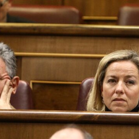 Imagen de archivo de Pedro Quevedo (NC) y Ana Oramas (CC) en el Congreso de los Diputados. EFE