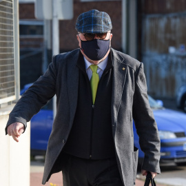El comisario jubilado José Manuel Villarejo acude a declarar a una nueva sesión del juicio por la macrocausa ‘Tándem’, en la Audiencia Nacional, a 4 de abril de 2022, en San Fernando de Henares, Madrid.