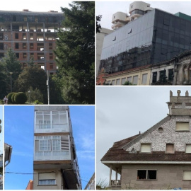 Ejemplos del caos urbanístico del paisaje gallego. /Canibalismo urbanístico e maltrato da paisaxe"