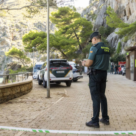 Los servicios de emergencias durante los trabajos de búsqueda del británico desaparecido en el Torrent de Pareis, a 5 de septiembre de 2024.