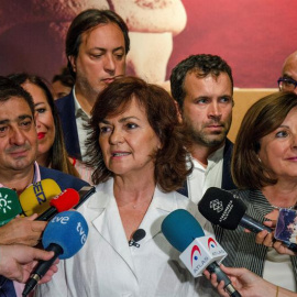 Carmen Calvo durante la visita al Museo Íbero de Jaén | EFE