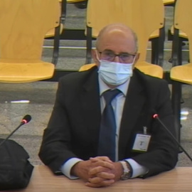 El exDAO Florentino Villanoba durante su declaración en la Audiencia Nacional