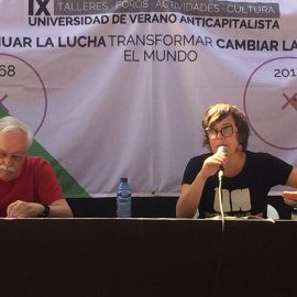 Jaime Pastor i Eulàlia Reguant intervenen a la Universitat d'Anticapitalistes sobre relacions entre l'esquerra espanyola i l'esquerra catalana / M.D