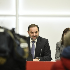 El ministro de Fomento en funciones y secretario de Organización del PSOE, José Luis Ábalos en la última reunión de la Comisión Ejecutiva Federal del Partido Socialista. E.P./Óscar Cañas