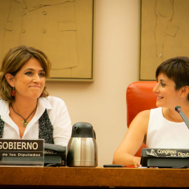 La ministra de Justicia, Dolores Delgado, en el Congreso de los Diputados. / Europa Press