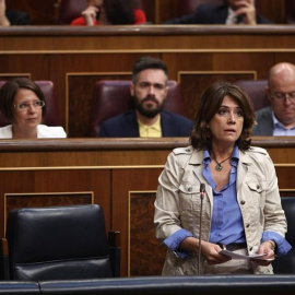 La ministra de Justicia, Dolores Delgado, en el Congreso de los Diputados. / Europa Press