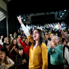 Irene Montero durante el acto feminista 'La vida, en el centro' / Daniel Gago - Podemos