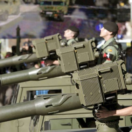 El Ejército de Tierra en el desfile de la Fiesta Nacional.- EFE