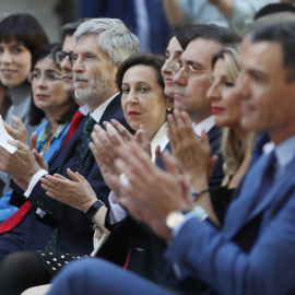 09/05/2022.- (De izq a der) El ministro de Inclusión, Seguridad Social y Migraciones, José Luis Escrivá; la ministra de Igualdad, Irene Montero; la de Ciencia e Innovación, Diana Morant; la de Sanidad, Carolina Darias; el de Presidencia, Relaciones co