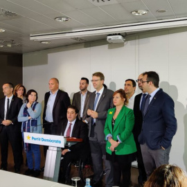 La roda de premsa de la direcció del PDeCAT. PDECAT.