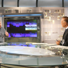 Pablo Iglesias durante la entrevista con Pedro Piqueras en los 'Informativos Telecinco' / PODEMOS