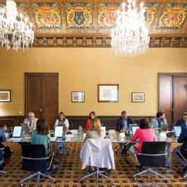 La presidenta de la Junta de Andalucía, Susana Díaz, en el primer Consejo de Gobierno tras las vacaciones de verano. EFE/Raúl Caro