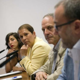 Los representantes de los cuatro partidos que gobiernan en Navarra | Foto: EFE
