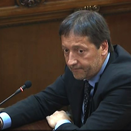 El director del gabinete jurídico de la Generalitat de Catalunya, Francesc Esteve, durante su declaración como testigo en el juicio del procés en el Tribunal Supremo. EUROPA PRESS