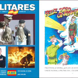 Portada y contraportada de la revista 'Militares' del mes de diciembre.