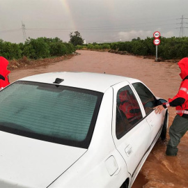 Rescate de una mujer sorprendida por las lluvias en Castellón