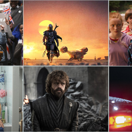 De izquierda a derecha y de arriba a abajo: Years and Years, The Mandalorian, Stranger Things, Mira lo que has hecho, Juego de Tronos y Watchmen./ Elaboración propia