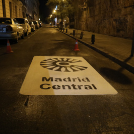Pictograma de Madrid central como señalización en las zonas de acceso. Ayuntamiento de Madrid